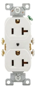 Eaton CR20W Duplex Receptacle 20A 125V White - Picture 1 of 1