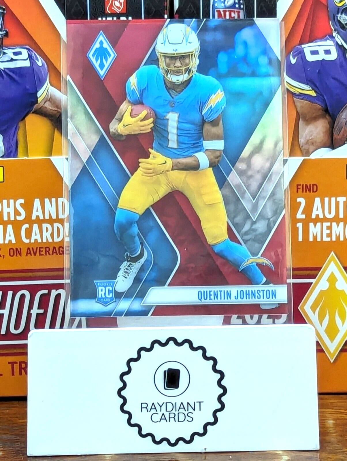 2023 Phoenix QUENTIN JOHNSTON #107 Red Parallel RC 192/250 LOS ANGELES CHARGERS