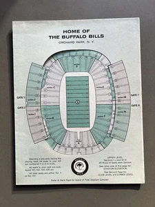 Vintage 1973 Ralph Wilson Stadium Seating Chart Buffalo Bills Season Tickets - Picture 1 of 5