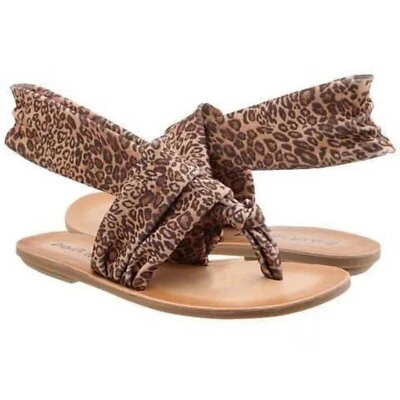 Sandalias de Tanga Dirty Laundry Beebop Leopardo Para Mujer Verano Playa Estampado Animal Foto 1 de 4