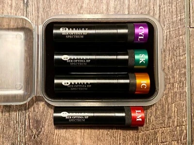 JUEGO DE 4 TUBOS OBTURADORES BRILEY SPECTRUM ÓXIDO NEGRO BERETTA OPTIMA HP CON ESTUCHE Foto 1 de 4