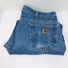 Vintage Carhartt Flannel Lined Denim Jeans Men's Size 40x30 B21DST USA Made