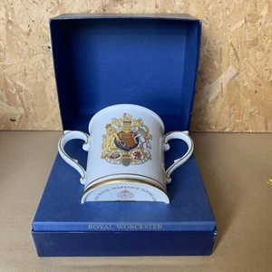 L/E Royal Worcester Royal Wedding Loving Cup 1981 Charles & Diana - Boxed - Picture 1 of 7