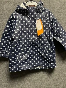 Abrigo de lluvia con capucha H&M azul marino edad 4-6 años TD021 CC 08 - Imagen 1 de 3