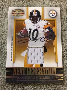 2007 Gridiron Gear SANTONIO HOLMES Next Generation AUTOGRAPH Gold #9/10 Steelers - Picture 1 of 4