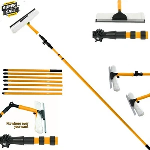 Kit de limpieza de ventanas poste extensible de alta resistencia escobilla telescópica grande - Imagen 1 de 5