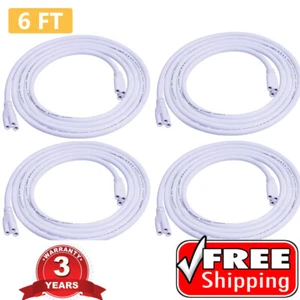 T5 T8 Double End Cable Wire Extension Cord For Integrated LED Bulbs 4PACK - Picture 1 of 3