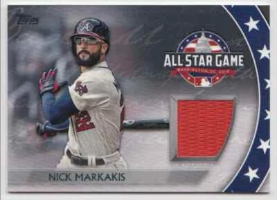 2018 Topps Update All-Star Stitches Nick Markakis Red Jersey Atlanta Braves - Image 1 of 2