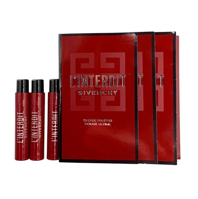 3X GIVENCHY L'interdit Eau de Parfum Rouge Ultime muestra spray 0,03 oz / 1 ml nuevo Foto 1 de 3