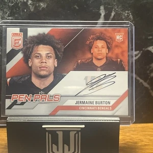 2024 Panini Donruss Elite Pen Pals Jermaine Burton On Card Auto RC Bengals - Picture 1 of 1