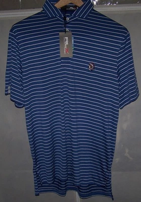 NUEVA RALPH LAUREN RLX Camisa Polo Botón SHINNECOCK HILLS CLUB DE GOLF S Azul Blanco $ Foto 1 de 4