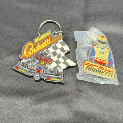 INDY/Cart  Michael Andretti #3  Racing Hat Pin And Keychain  Big K Ford Motorola - Image 1 of 4