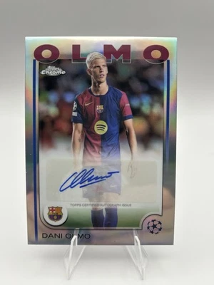 2024-25 Topps Cromo Ca-Do Dani Olmo Plata Automático Fc Barcelona Foto 1 de 2