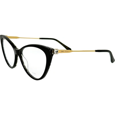 Marco de gafas de plástico Jimmy Choo JC359 para mujer 07T3 negro Animalier 55-16 Italia Foto 1 de 4