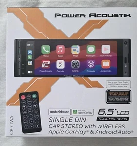 Power Acoustik CP-71WA (UPDATED CP-71WA) 1-DIN Stereo Apple CarPlay/Android Auto - Picture 1 of 6