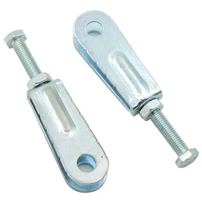 Ajustadores de cadena traseros 2 piezas para Yamaha Blaster 200 Grizzly 125 Breeze Tri-Z YTZ250 Foto 1 de 4