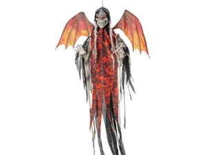 5ft Hanging Light Up Skeleton Reaper Wings Halloween Prop Decor Haunted House - Picture 1 of 3