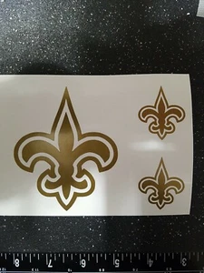 3 New Orleans Saints Vinyl Car Decals, windows Laptops Mugs toolbox Mugs - Picture 1 of 3