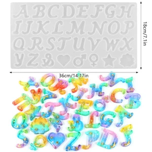 Keychain Molds Kit Reusable Easy Demould Alphabet Silicone Molds DIY Craft tyvog - Picture 1 of 12