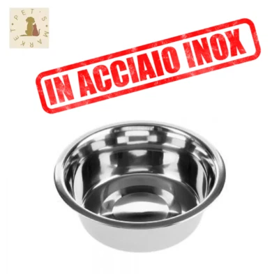 CIOTOLA in ACCIAIO Inox per Cani o Gatti - Cibo o Acqua ⌀ Diametro 29 Centimetri - Immagine 1 di 2