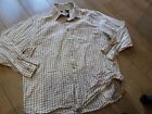 Rydale Mens Beige Checkered Long Sleeved Collared Shirt Uk Xxl    Vgc