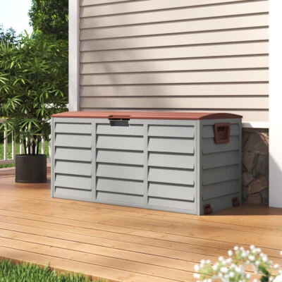 Storage Cabinet Garden Chest Box Tool Shed Patio Tools Cushion Container - Image 1 of 4