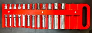 Juego de enchufes SNAP ON 224SFFSM 24 piezas 3/8" unidad 6 puntos métrica Flank Drive® EE. UU. - Imagen 1 de 10