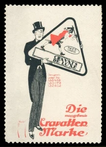 Germany Poster Stamp - Cravats De Luxe - K&EB London - Artist Ernst Deutsch - Picture 1 of 1