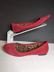 American Eagle Outfitters Women’s Size 9 EU 40 Maroon Suede Leather Ballet Flats - Picture 1 of 9