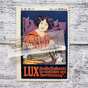 LUX Waschmittel Wollsachen Sportkleidung Frau Werbung Vintage Reklamemarke Deko - Picture 1 of 2
