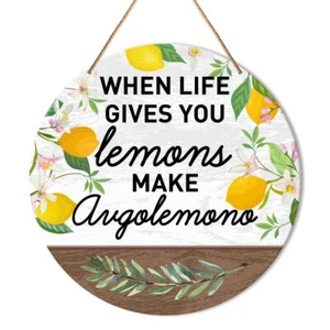 Lemon Kitchen Sign Decor for Wall Summer Kitchen Hanging Sign Decor Rustic Wa... - Picture 1 of 5