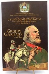 COFFRET COINCARD 2 EURO COMMEMORATIVE 2007 GIUSEPPE GARIBALDI SAN MARIN unc - Picture 1 of 2