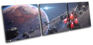 Star Wars Battlefront X-Wing Gaming TREBLE LIENZO ARTE DE PARED Impresión de Imagen - Imagen 1 de 1