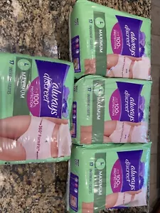 (4) Always Discreet Maximum Absorbent Underwear, L 17 Count Per Pack Total 68 - Picture 1 of 3
