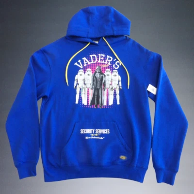 DISNEY STAR WARS VADER'S SECURITY SERVICES DARTH VADER SUDADERA CON CAPUCHA AZUL ADULTO PEQUEÑA NUEVA CON ETIQUETAS Foto 1 de 4