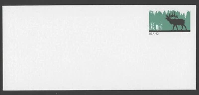 2008 Scott #U663 42c Elk,  #9 Solid Stamped Envelope - Mint - Ashton/Potter - Image 1 of 2