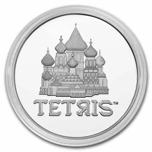 2021 Tetris Commemorative St. Basilius Kathedrale 1 oz .999 Silbermünze Arcade Fun - Bild 1 von 9