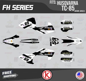 Graphics Kit for Husqvarna TC85 (2018-2022) FH Series - White - Picture 1 of 6