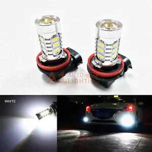 2x White H11 H9 H8 15w High Power Bright LED Bulb 5730 SMD Fog light Replacement - Foto 1 di 7