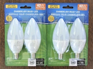 2-Packs of LED 4W B10 Bulbs 40W Replace Chandelier Base Pack Of 10 - Picture 1 of 3