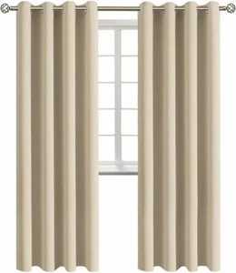 BGment Room Darkening Curtains 84 Inches Long - Grommet Thermal Insulated Drapes - Picture 1 of 8