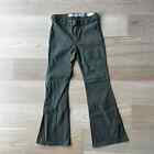 MUDD Jeans ausgestellter Bootcut olivgrün y2k Gürtel Rip-Stop Hose neu mit Etikett Junioren 