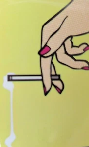 SEXY GIRL AUFKLEBER "RAUCH" 1 1/2 X 2 1/2" GLÄNZEND  - Bild 1 von 1