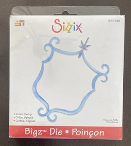 NEW Sizzix Bigz Die Cutter ~ SWIRLY CREST ~ Picture Frame Scrapbook Decorative - Picture 1 of 3