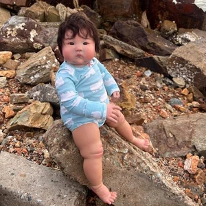 20inch Artist Finished Reborn Baby Doll Toddler Girl Rooted Hair Cloth Body Toy - Bild 1 von 4