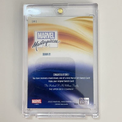 2022 Marvel Masterpieces Blank Sketch Card, Artist Proof, Near Mint, Upper Deck - Image 1 of 3