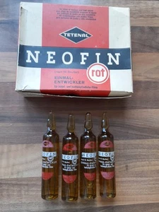 Tetenal Neofin Rot/Rot Entwicklungsflüssigkeit Brandneu Box mit 4 Flaschen Abgelaufen - Bild 1 von 5