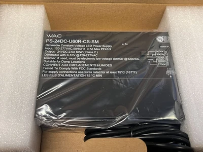 PS-24DC-U60R-CS-SM 60W 120-277VAC INPUT 24VDC CCT REMOTE POWER SUPPLY P1 - Image 1 of 2