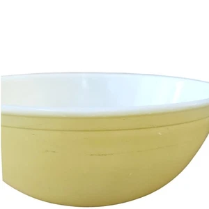 Vintage Pyrex 403 Mixing Bowl 2.5 Qt Yellow Primary Colors 1950s Mid Century - Picture 1 of 8