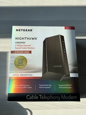 NETGEAR NIGHTHAWK CM2050V CABLE MODEM WITH VOICE 2.5Gbps XFINITY DOCSIS 3.1 - Image 1 of 4